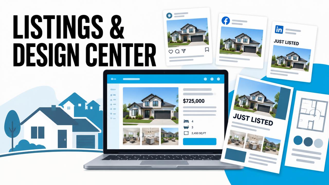 Listings and design center illustration